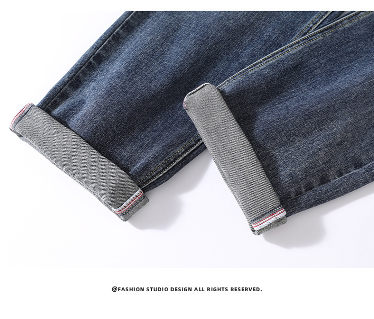 Hong Kong high-end pure cotton 2025 new style men's slim-fit straight stretch versatile spring and autumn casual long pants pic 27