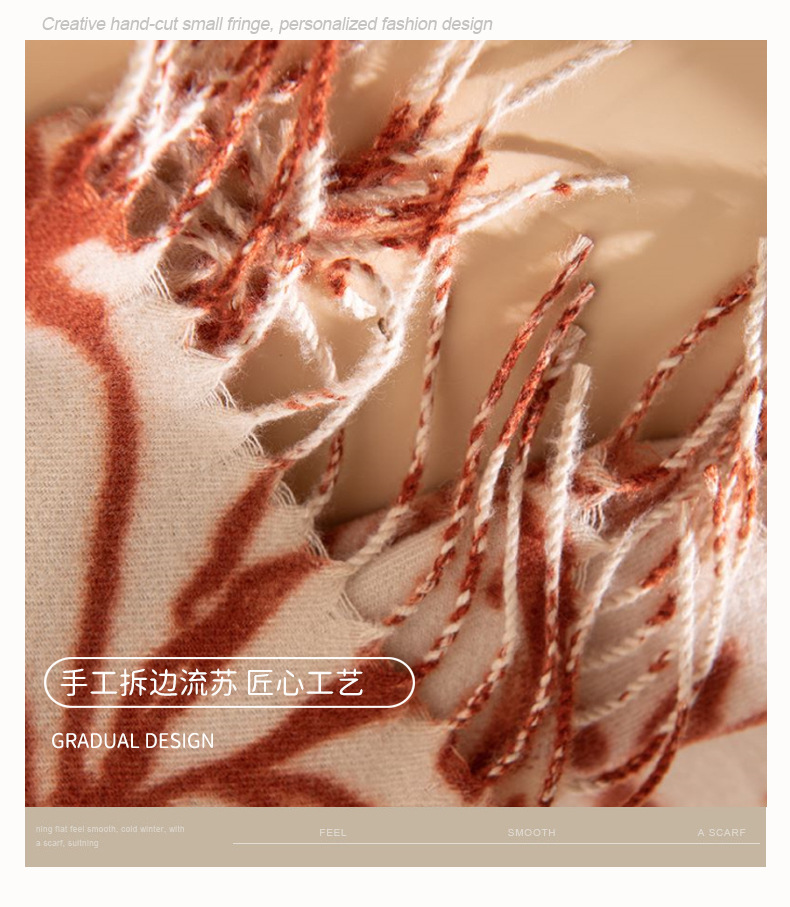 跨境2025秋冬新款韩版甜妹风印花围巾女保暖加厚仿羊绒网红款围脖详情10