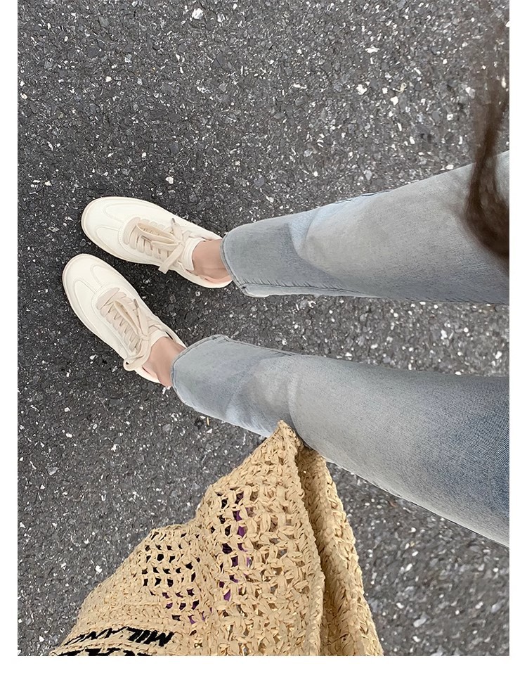 葡萄妈studiolee同款牛皮系带休闲百搭运动板鞋圆头小白鞋女新款详情49