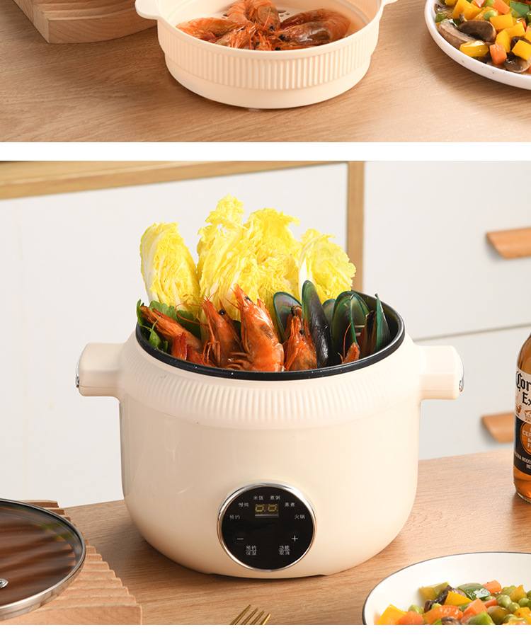 慧选工厂直销多功能电煮锅全新钛内胆电热火锅学生宿舍小电锅批发详情25