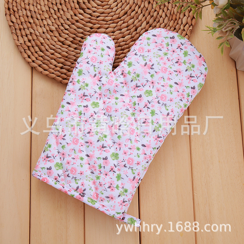 【 Chi Jia 】 Small floral microwave oven, Japanese heat insulation and anti-scald oven, Baking gift, promotional item, advertisement, thickened gloves pic 4
