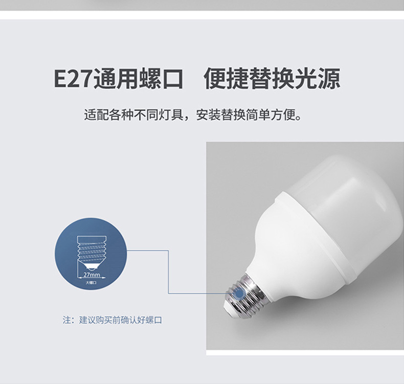 NVC Lighting led bulb energy-saving large screw socket commercial high-power ultra-bright E27 bulb E14 spiral bulb pic 14