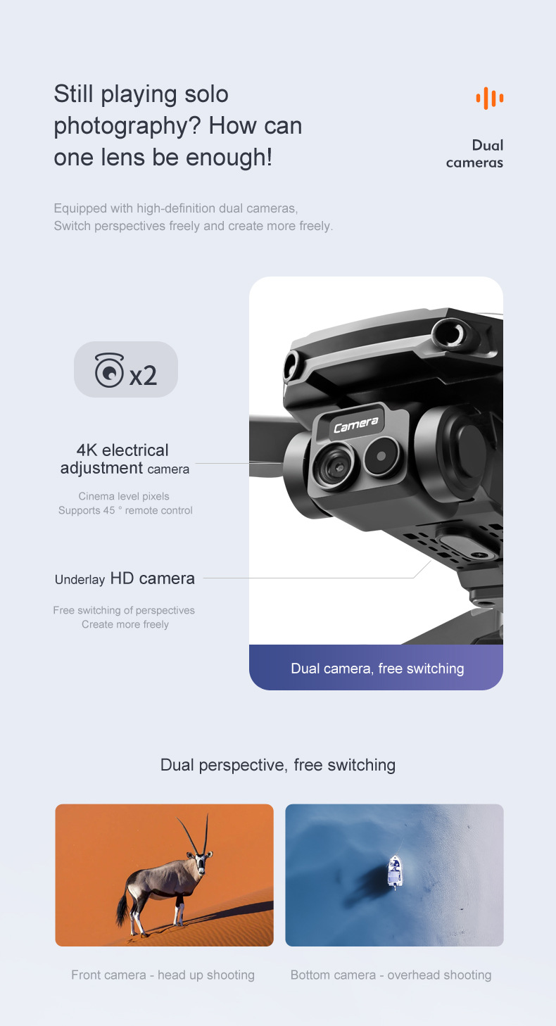 The cross-border unmanned aerial vehicle RG100PRO obstacle avoidance quadcopter with brushless motor and high-definition aerial photography remote control aircraft is for export pic 9