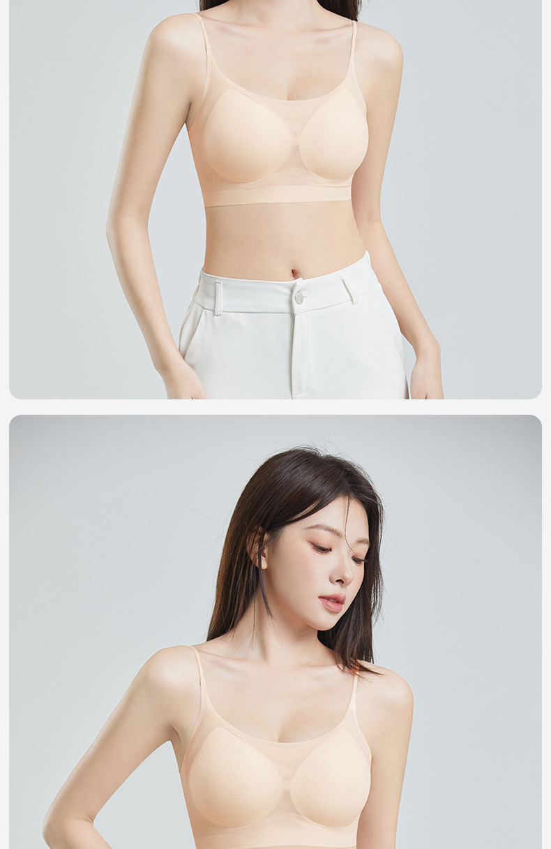 Ice Silk ultra-thin seamless lingerie for women, no steel rings, small breasts, gathering, invisible summer sweat-absorbing, breathable, comfortable and beautiful back bra pic 50