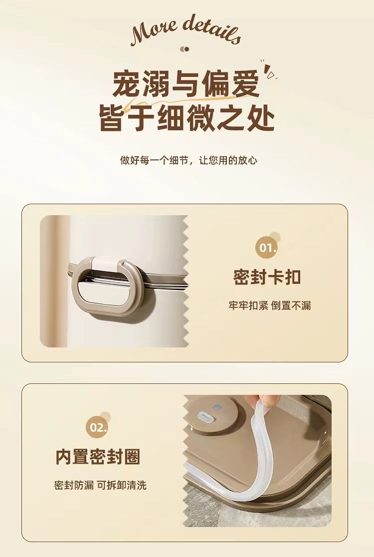 Stainless steel microwave oven heating portable large-capacity multi-layer household, office worker and student lunch box pic 18