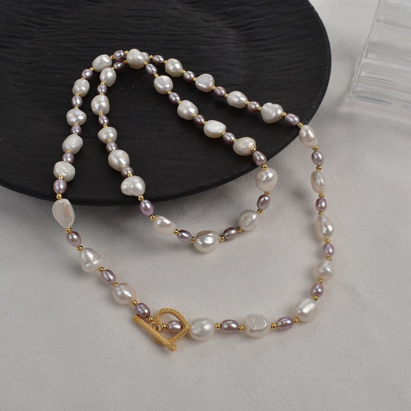 68cm天然淡水珍珠秋冬穿搭毛衣链巴洛克不规则珍珠长款项链颈链详情6