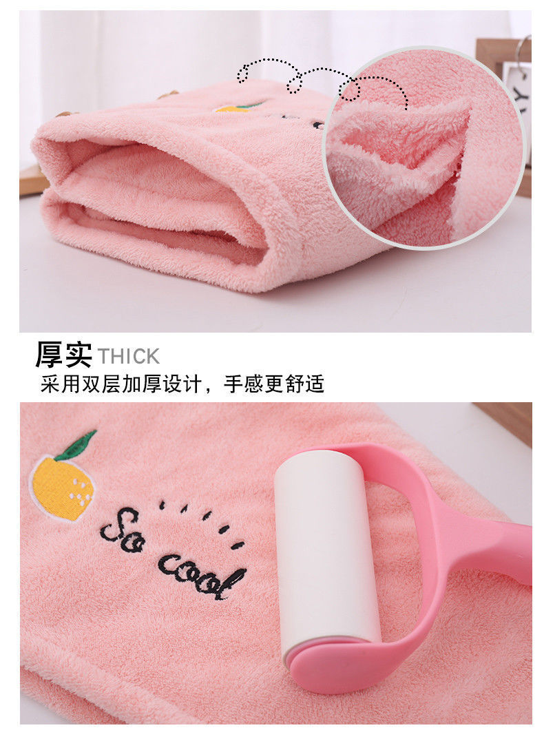 Dry hair cap, super absorbent bath cap, quick-drying hair wash, embroidered towel, hair wrap, thickened for women, long adult hair, headscarf pic 10