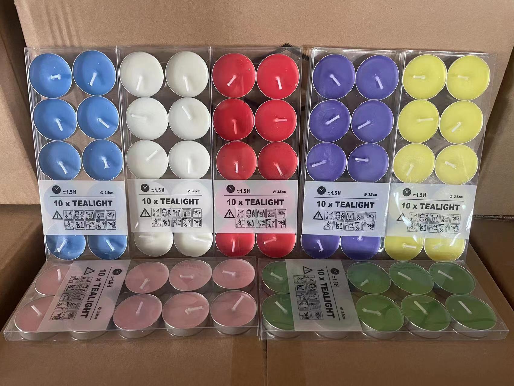 Wholesale of 10 box-packed tea wax round aluminum shell butter lamps, candles, long lamps, lacquer candles, household festival candles pic 12