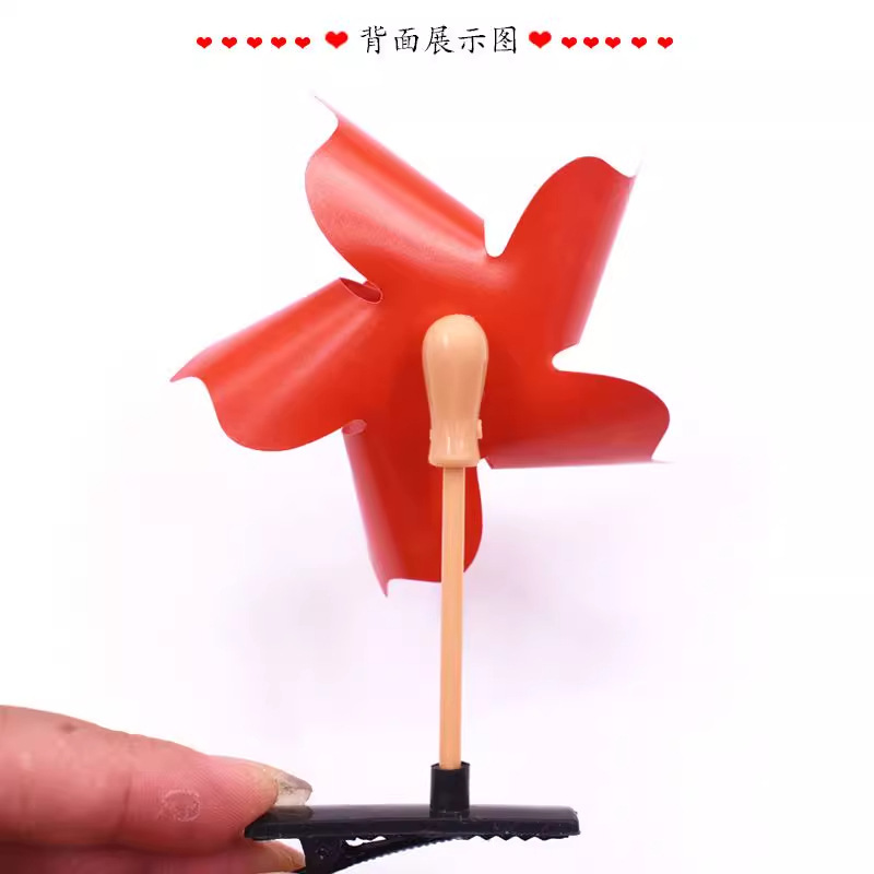 Creative red flag hairpins for class girls, practical one-yuan small gifts, ground promotion scan code, National Day small gifts pic 11
