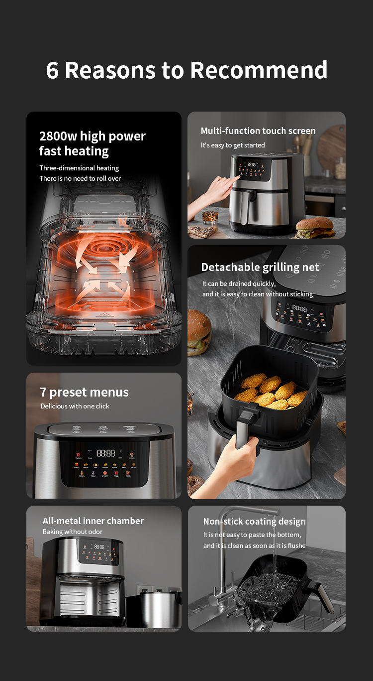 12L air fryer, new household electric fryer, 110V-220V, cross-border export split electric oven, French fries machine pic 7