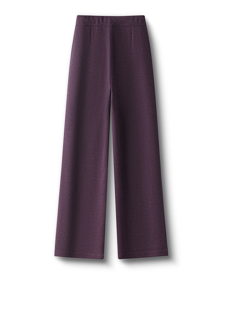 加厚绵羊毛休闲裤女2025秋冬保暖新款高腰舒适窄版显瘦显高阔腿裤详情19