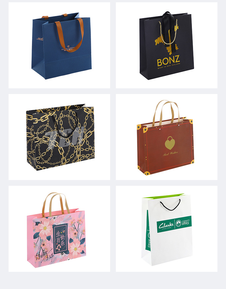 Wholesale of kraft paper bags for small gifts, hand-held bags, takeout bags for catering, and bags for clothing packaging can be printed with logos pic 14