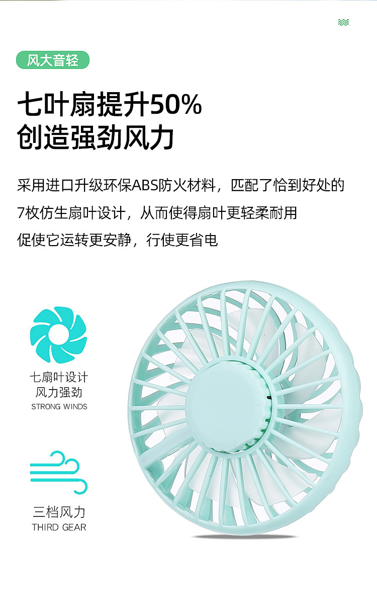 2025新款可折叠便携挂脖风扇USB充电长续航制冷静音三代挂脖风扇详情21