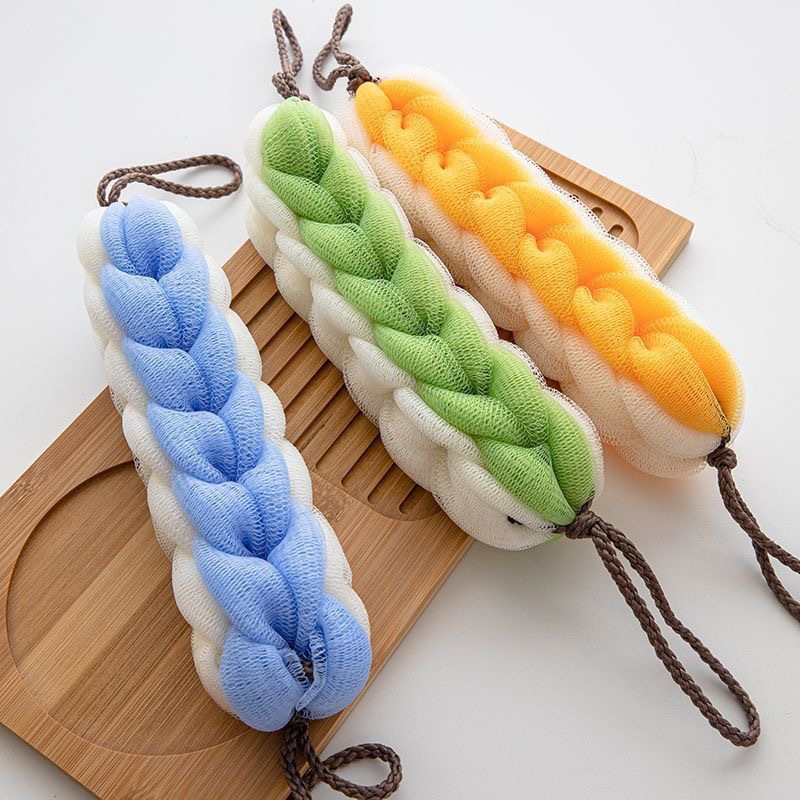 浴花条搓澡两用沐浴条长条网红不散耐用结实搓背男女超大号高档详情5