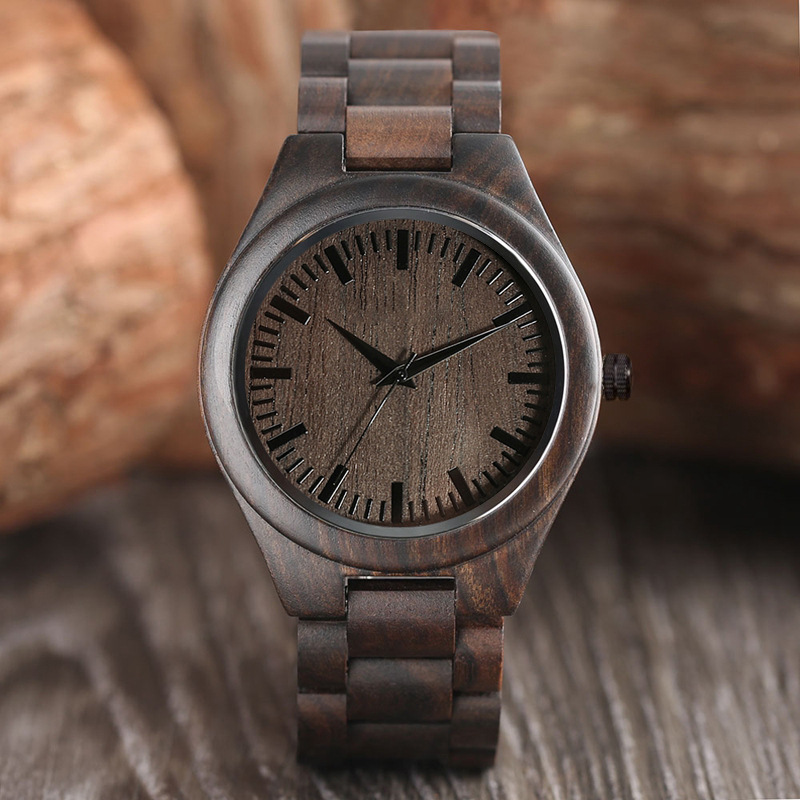 大表盘石英木表新款DIYwristwooden日本2035机芯现货支持一件代发详情16