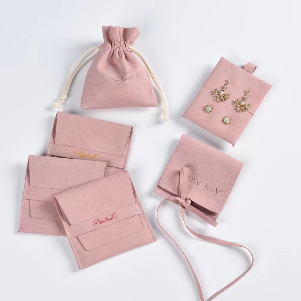 Leather envelope bags, flip-top snap bags, velvet bags, jewelry bags, fabric bags with logo printing, customized packaging bags pic 9