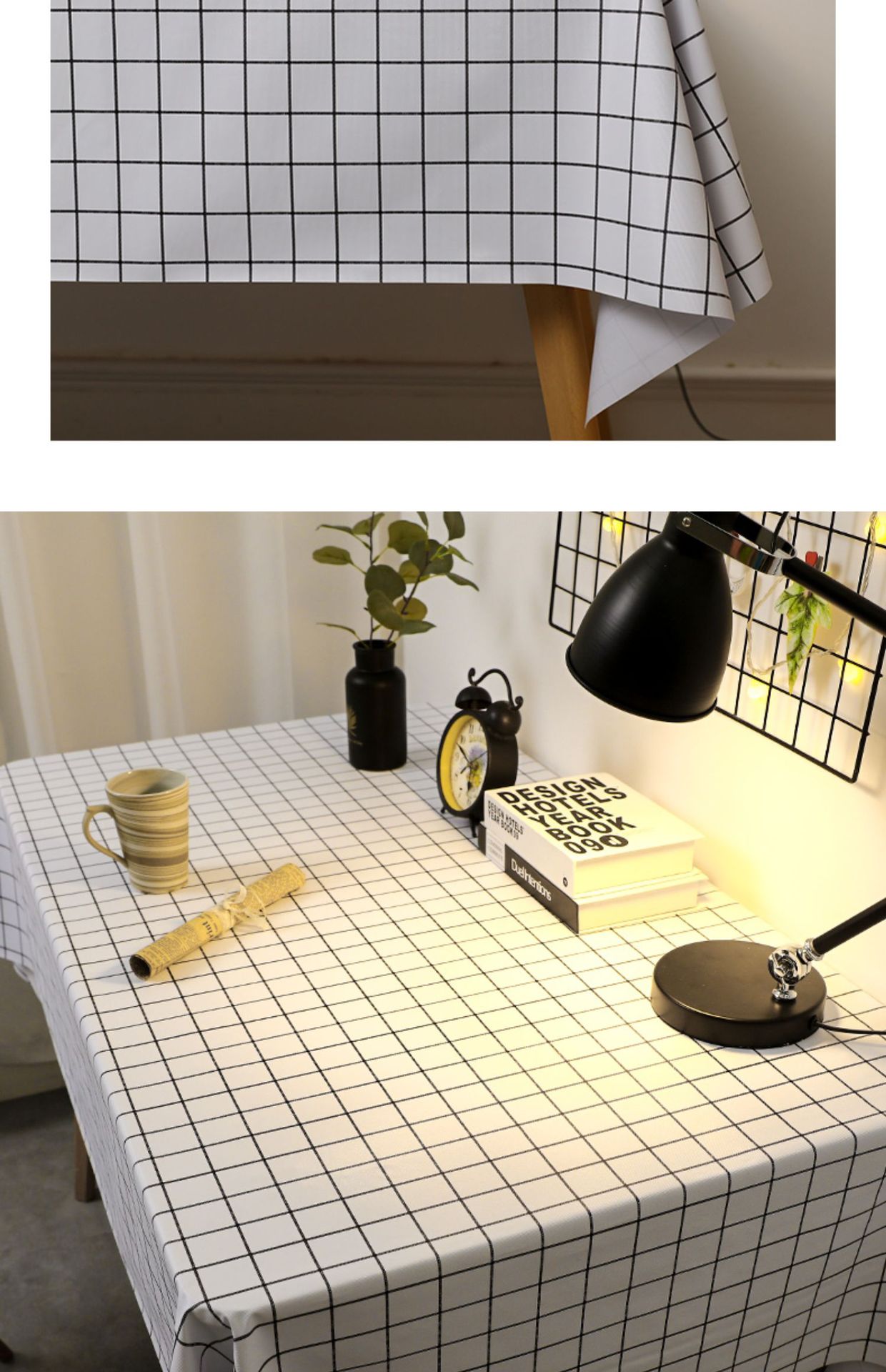 桌布防水防油免洗北欧ins网红学生书桌长方形餐桌台布茶几pvc桌垫详情6