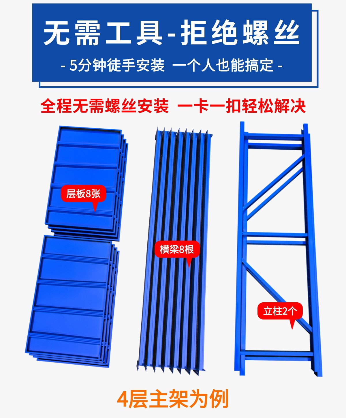 工厂仓储服装展示架批发家用置物架库房多层重型货物铁架仓库货架详情22