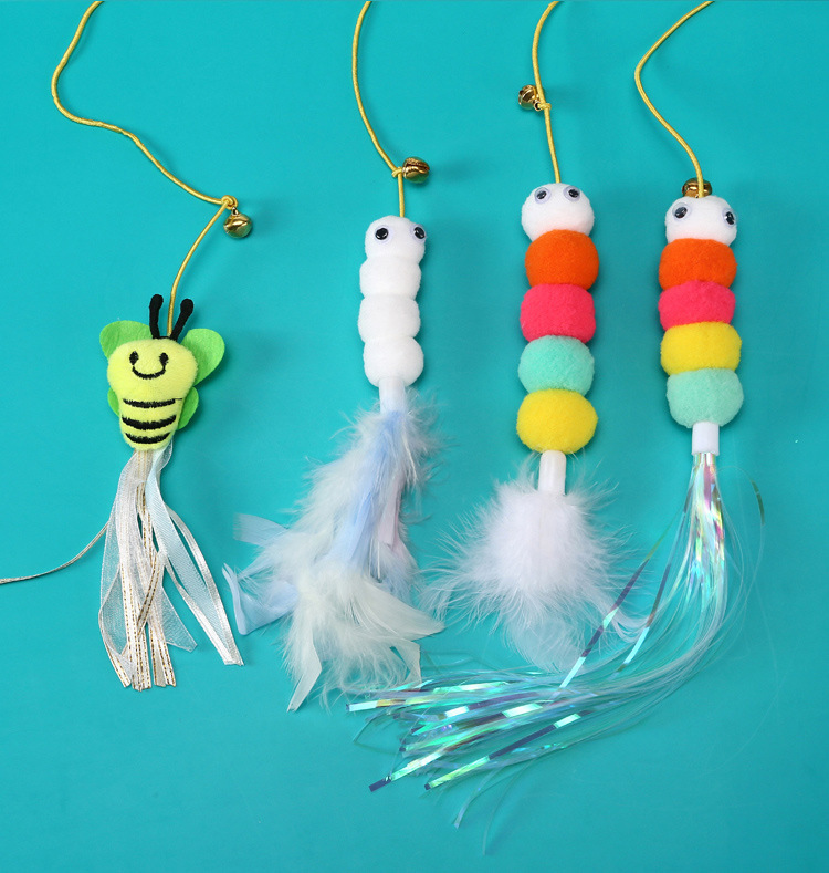 Hanging cat toys, door-hanging cat toys, biting elastic rope cat toys, feather cat toys, pet supplies pic 12