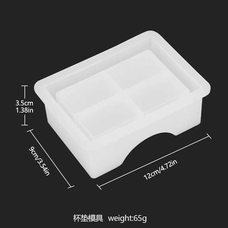 diy茶几杯垫石膏扩石香硅胶模具红酒杯垫收纳盒滴胶模具详情11