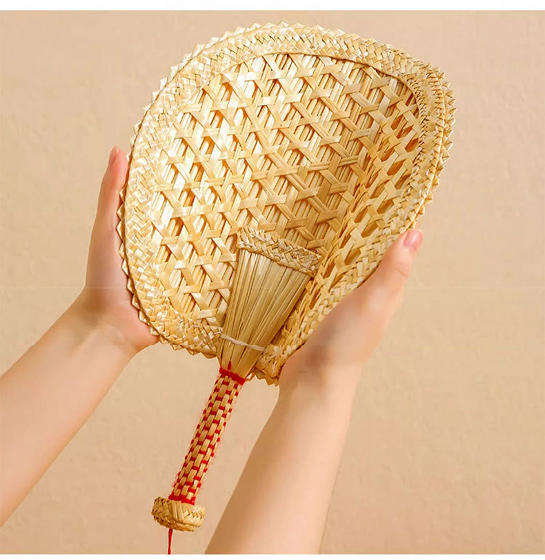 手工编织蒲扇夏季老式手摇麦秆草扇夏天随身便携凉芭蕉扇大扇子竹详情12