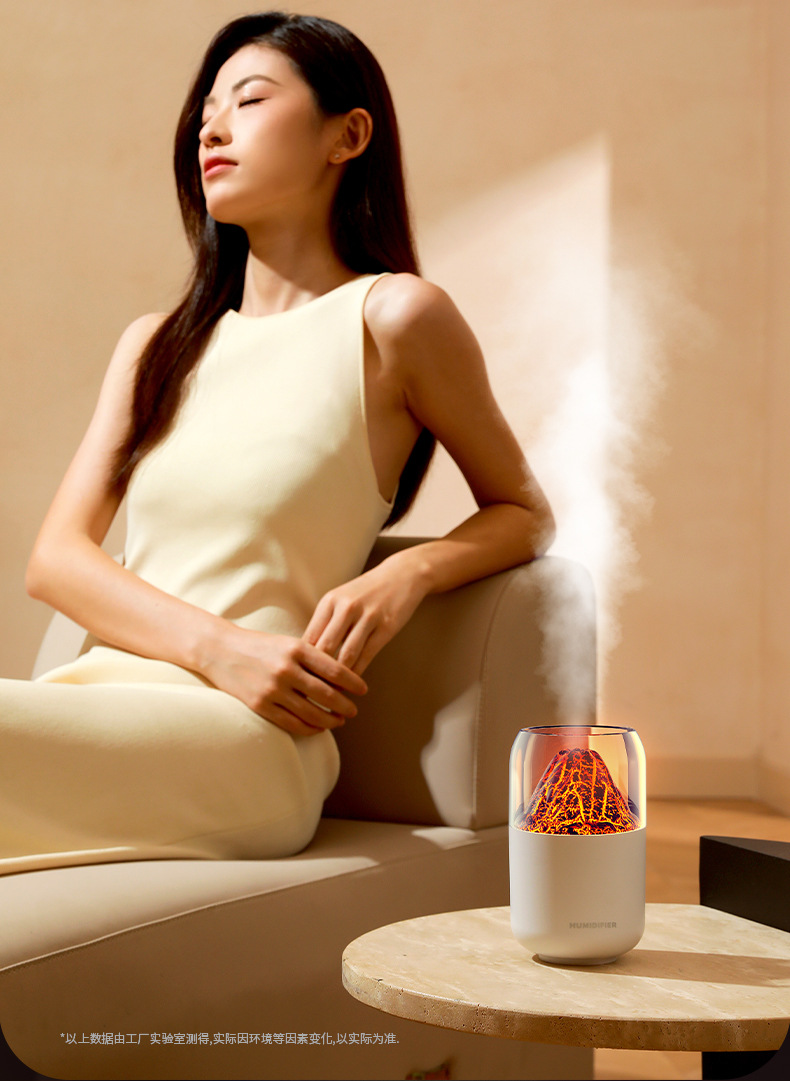 跨境裂纹火山加湿器usb迷你家用卧室静音小型桌面星球喷雾香薰机详情22