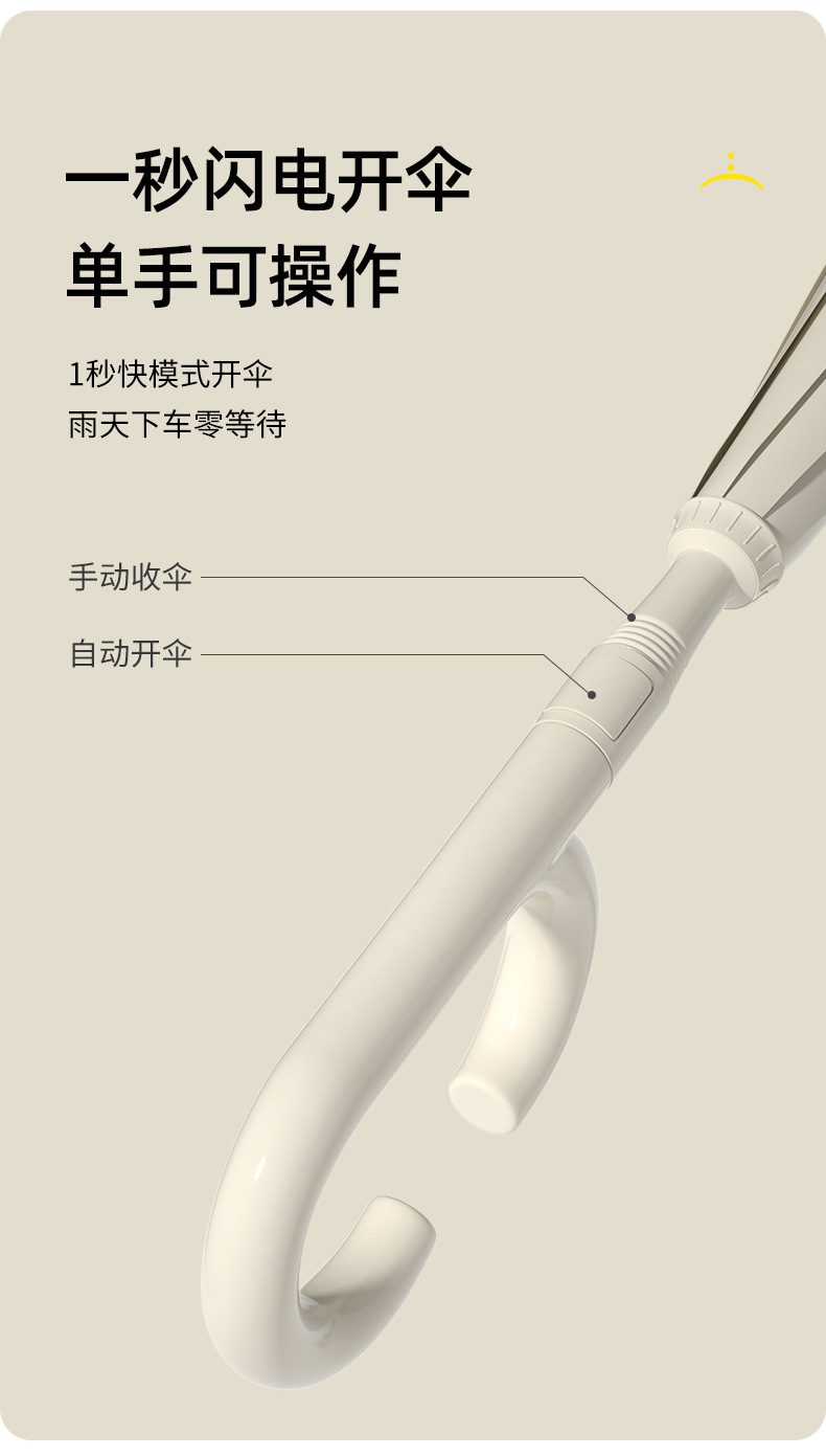 长柄双层自动反向雨伞纯色大号晴雨两用抗风防雨车载专用反向伞男详情10