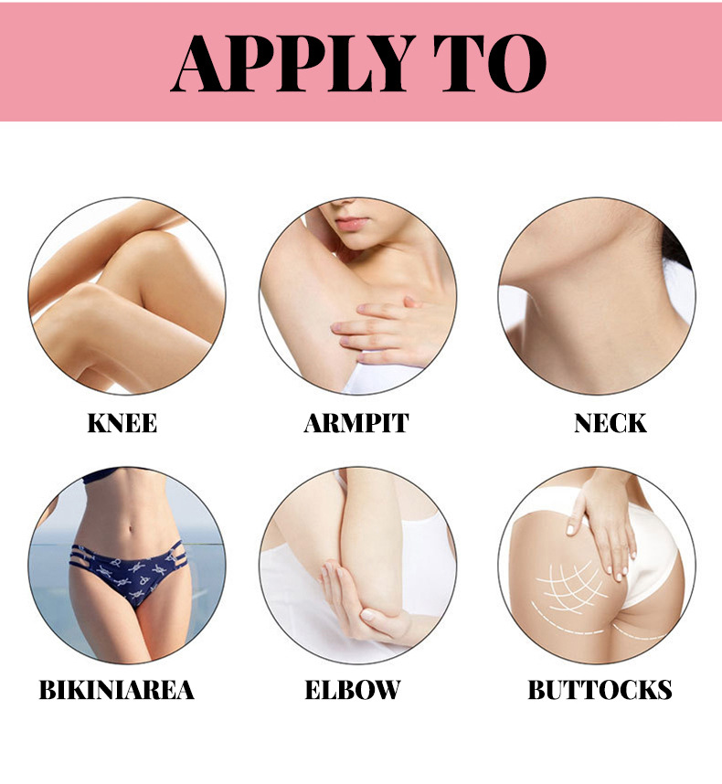 【跨境专供】魅点焕亮乳霜祛除黑斑黑色素深色膝盖身体褪黑霜批发详情12