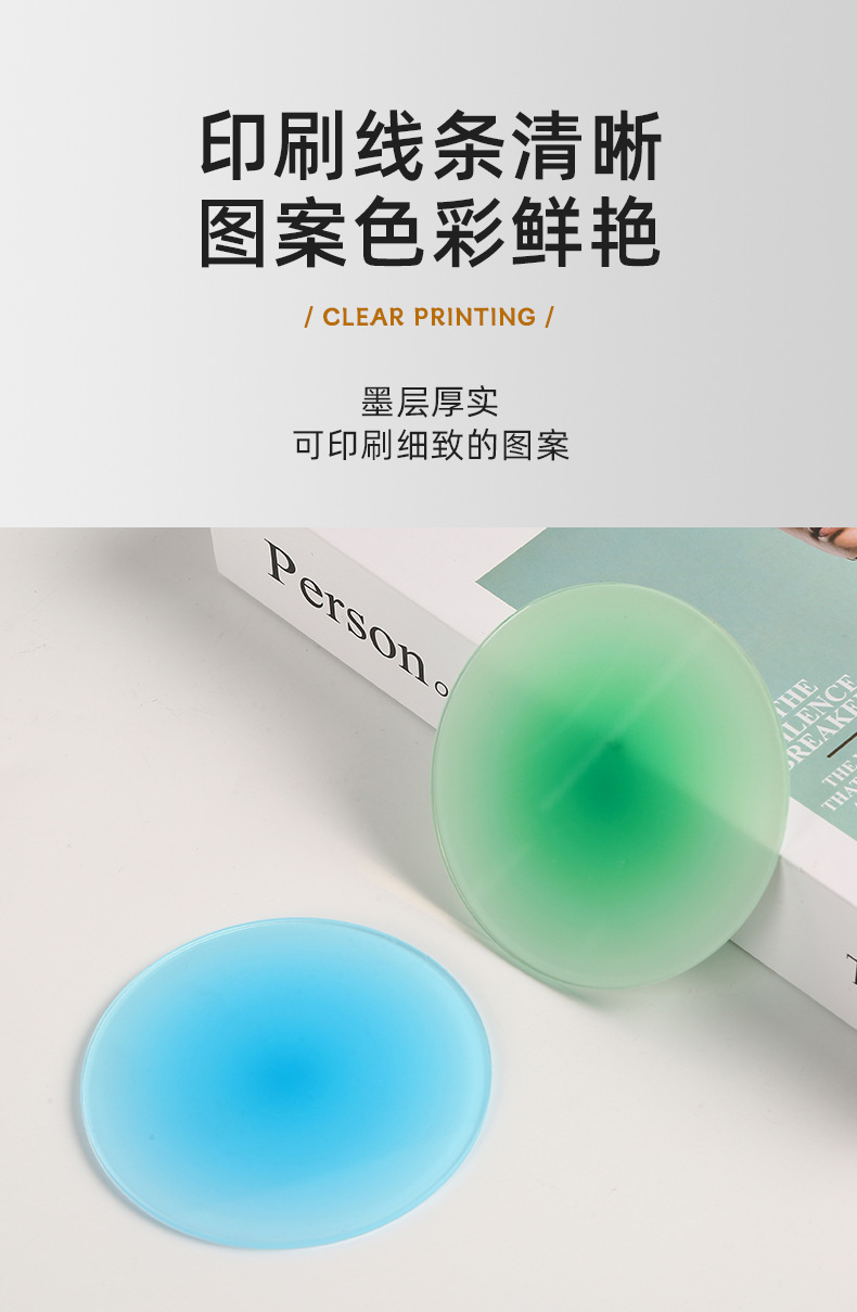 Ins-style acrylic coasters in stock, gradient circular Nordic shooting props, simple anti-slip and heat-insulating pads pic 5