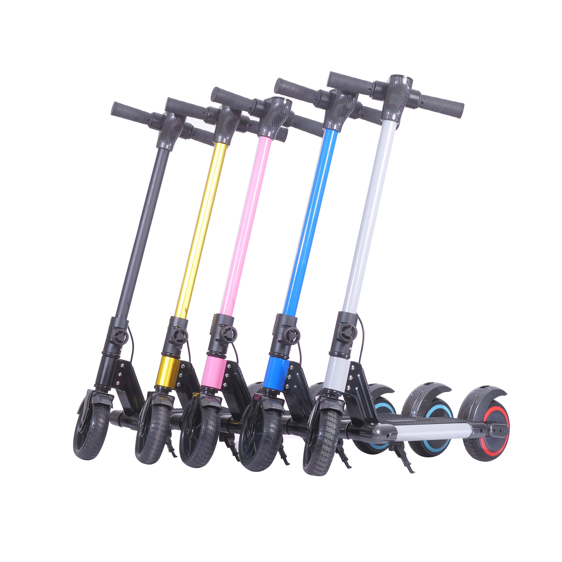 跨境供应高颜值儿童玩具车可折叠便携两轮滑板车带彩灯表显电动车详情3