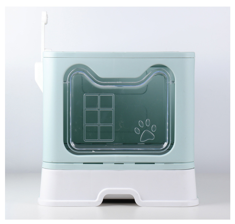 Fully enclosed folding cat litter box, extra-large cat toilet, anti-splash drawer-type deodorizing cat litter box, cat supplies pic 10