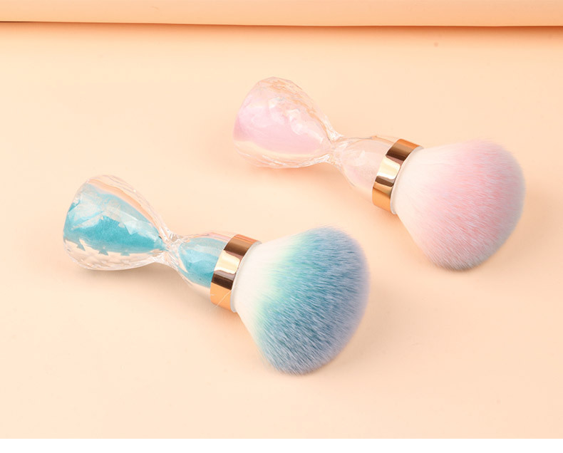 New hourglass nail art dust brush in stock, mushroom head makeup brush, soft loose powder blush brush, beauty tools wholesale pic 16