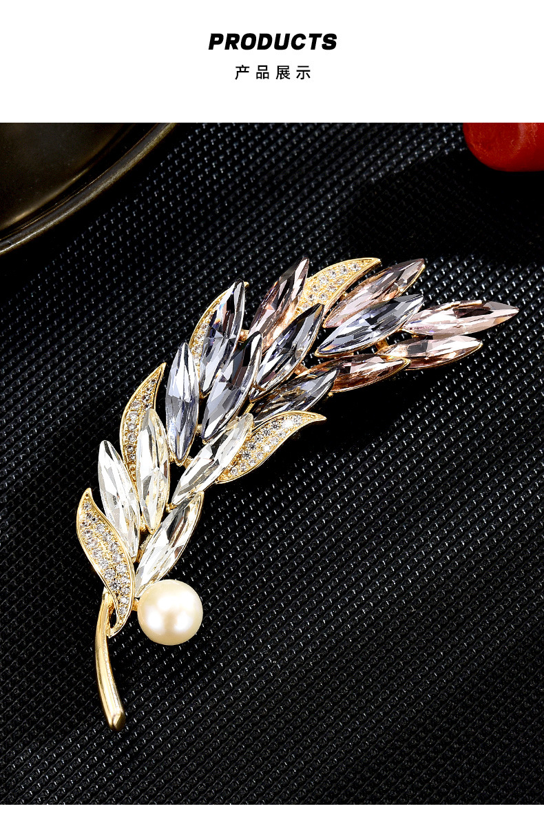 韩系时尚麦穗胸针高级感西服外套装饰品气质女士大衣精致别针新款详情17