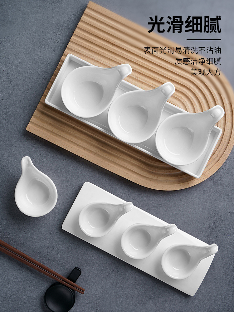 密胺圆形酱油碟白色日式密胺火锅调料碟快餐小菜碟味碟塑料味碟详情4