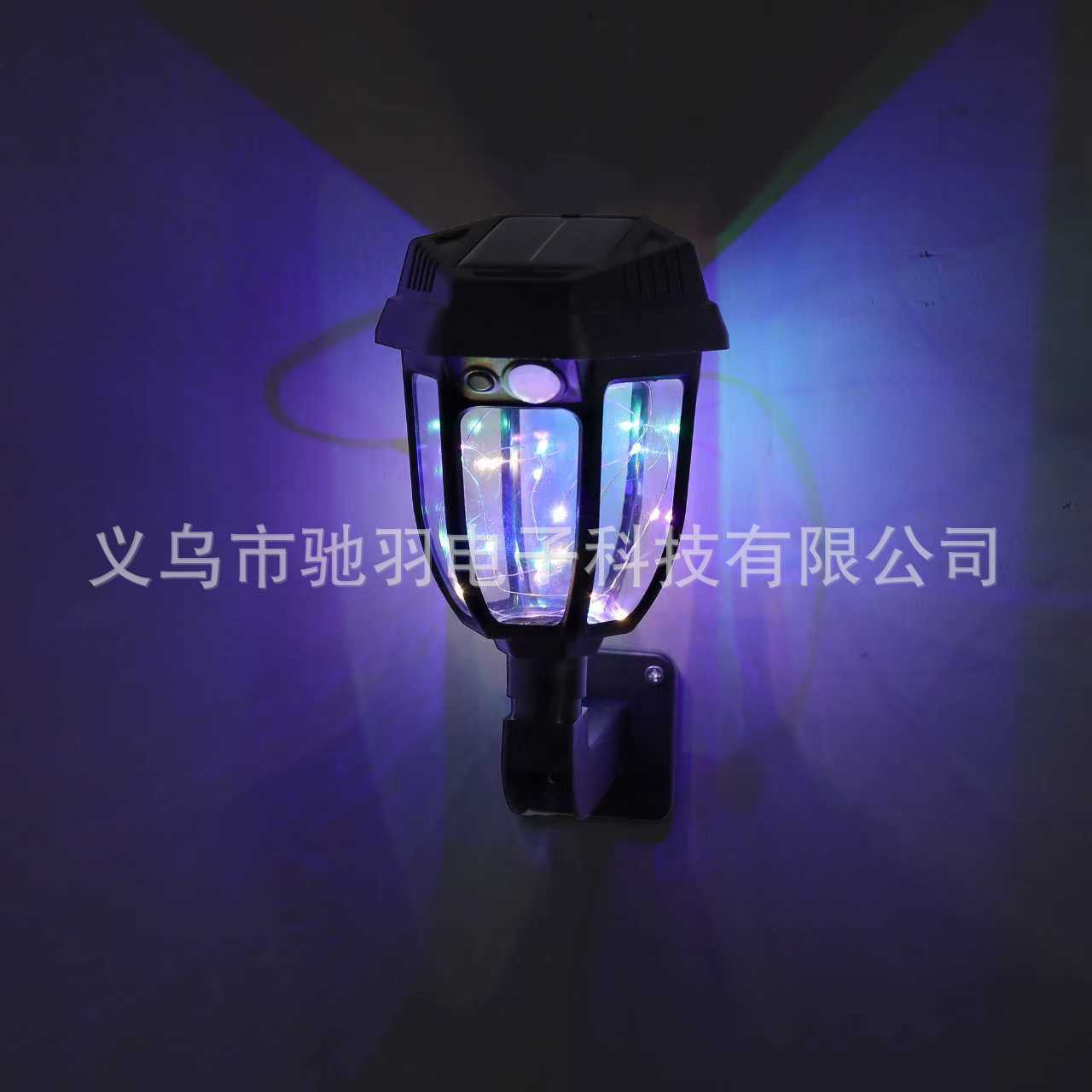 Seven-color solar sensor lamps, street lamps, solar panels, garden lamps, fire safety indicator lights pic 5