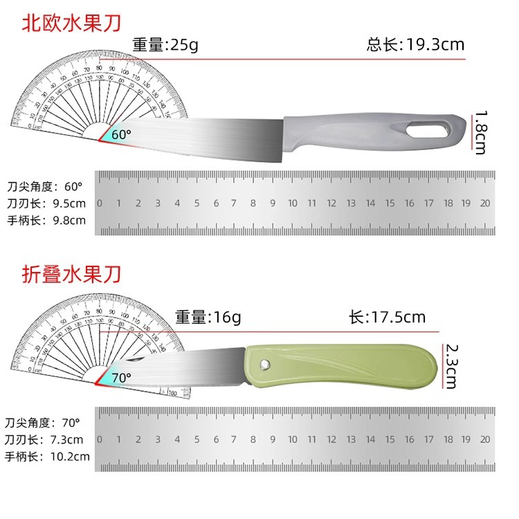不锈钢水果刀厨房家用素色水果小刀具便携式瓜果削皮刀去果皮切刀详情3