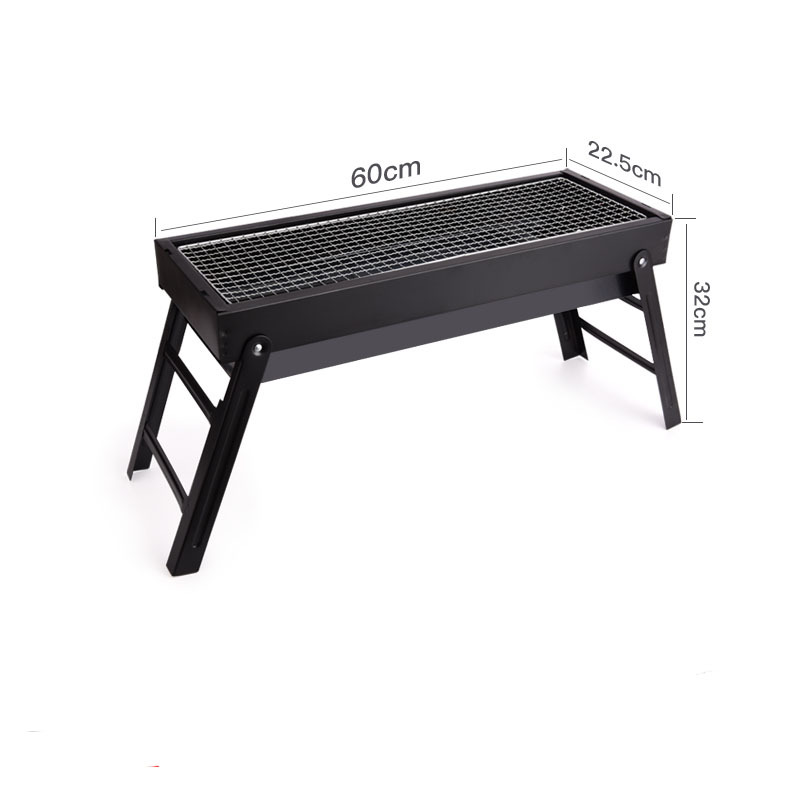 Outdoor charcoal barbecue grill, household charcoal indoor skewers, small grilled meat, commercial smokeless barbecue basin, pull-out barbecue rack pic 2