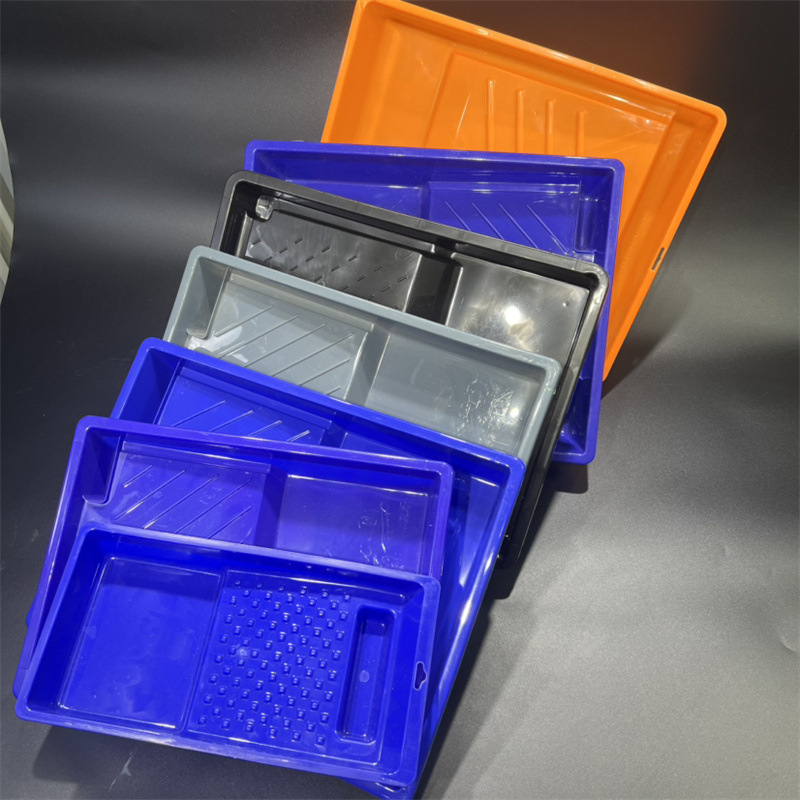 9-inch blue paint latex paint tray, thickened plastic tray, large-capacity wall painting wonder, roller painting tray pic 4