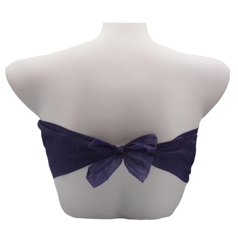Disposable non-woven fabric bras for export, individually packaged, breathable and comfortable, beauty and sauna underwear pic 4