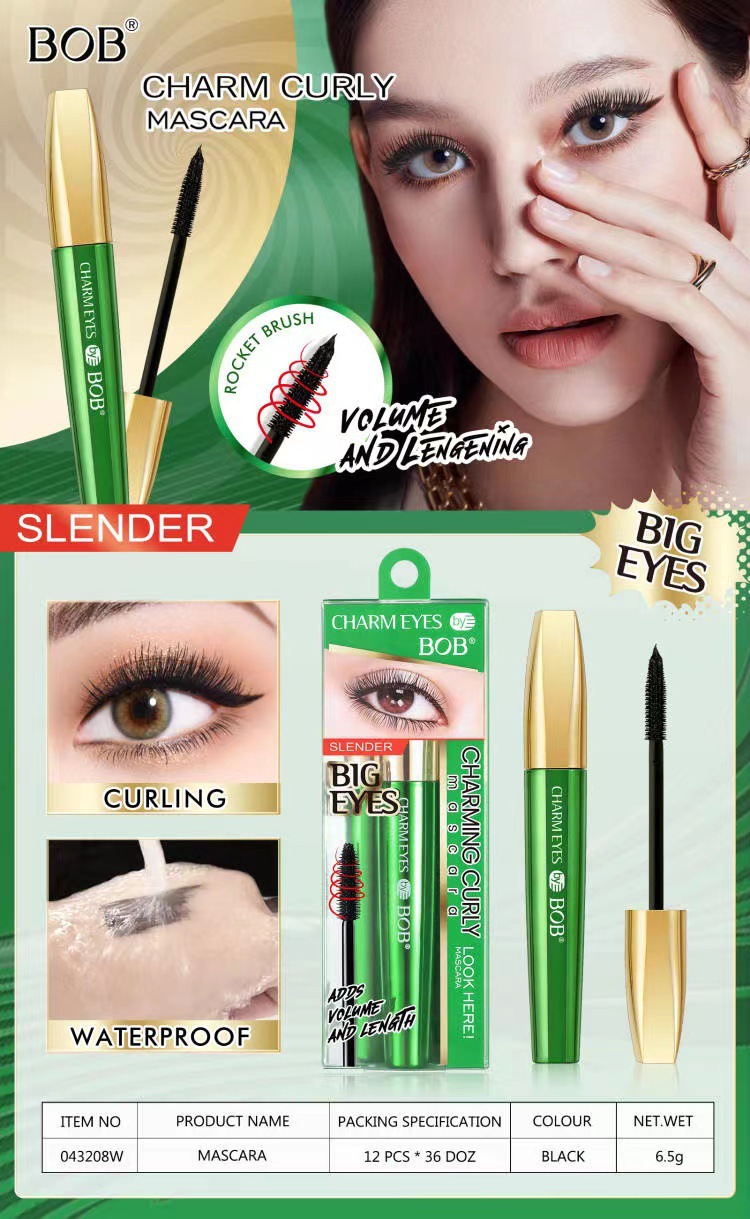 Cross-border exclusive bob Eyelash Mascara is waterproof, sweat-proof, non-staining, thick, curling, quick-drying and shaping for eyelashes as a base pic 4