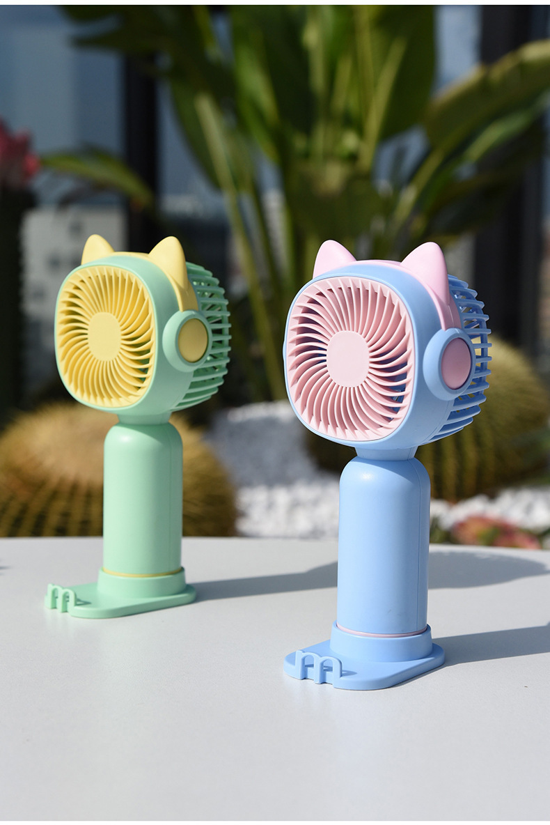 创意手持小风扇卡通迷你便携USB充电学生礼品制作logo电扇批发厂详情25
