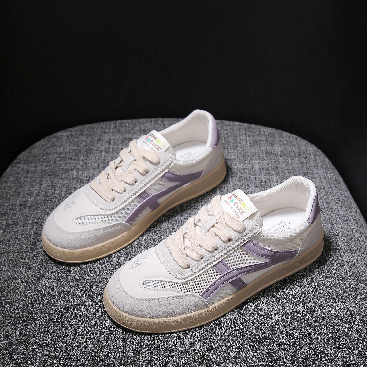 网面透气阿甘鞋女2025年夏季新款小白鞋平底防滑百搭休闲运动板鞋详情10