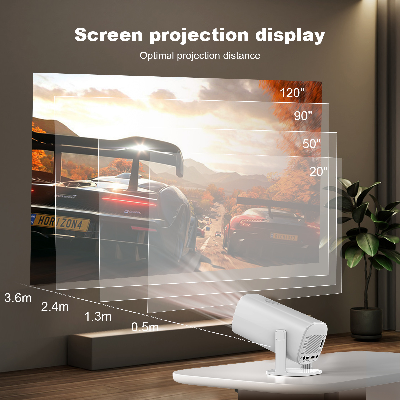 The new cross-border projector P30 mini Home 4K Dual WIFI Bluetooth portable projector pic 7