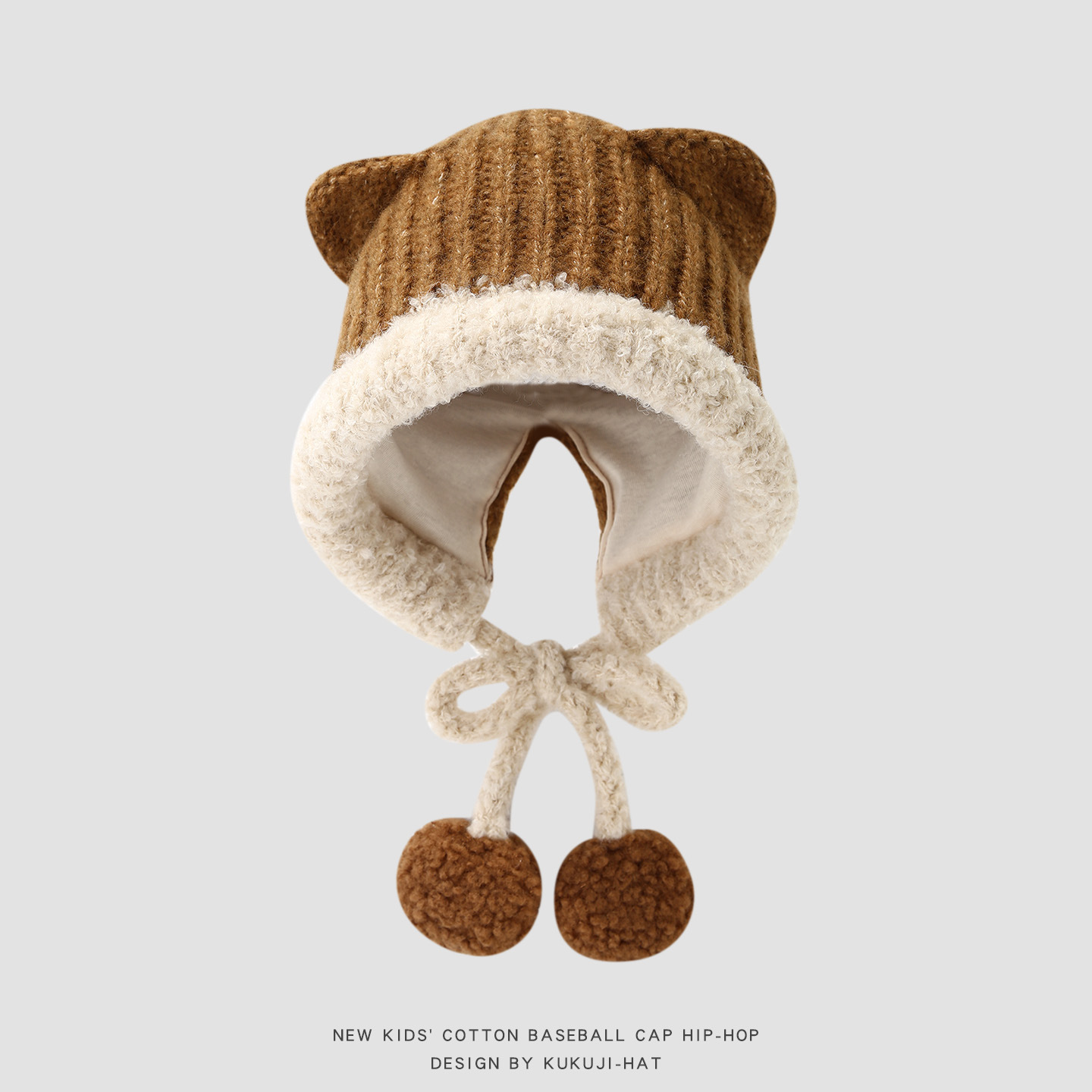 秋冬季宝宝毛线帽护耳帽儿童帽子可爱针织保暖男女童大童套头帽详情6