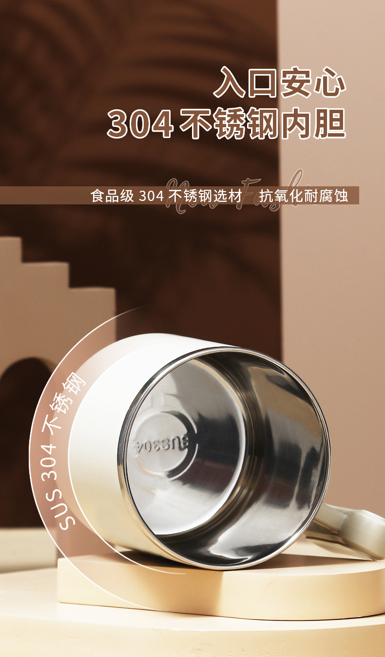 Gift coffee cups, double-layer insulated couple office creative girls, high appearance level 304 stainless steel mugs pic 9