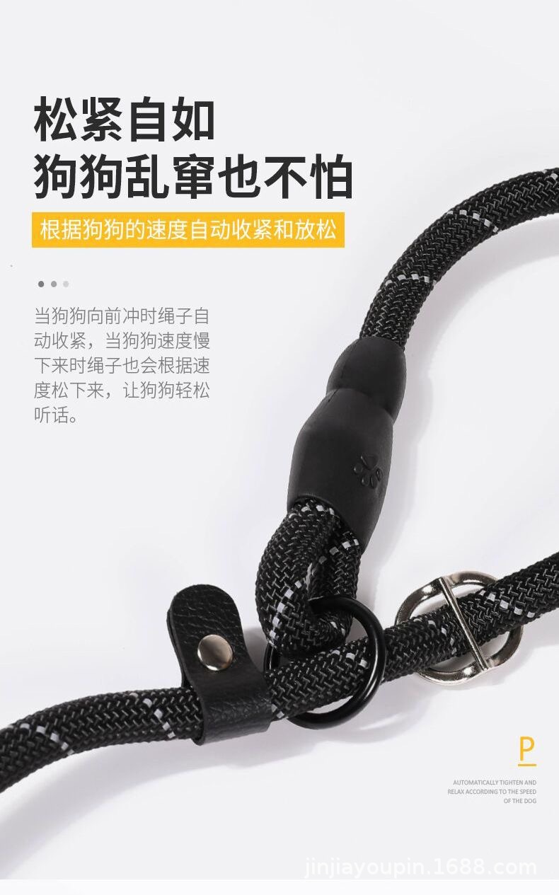 Pet dog leash chain supplies, P-chain dog walking leash, explosion-proof p leash, medium and large-sized golden Retriever pic 19