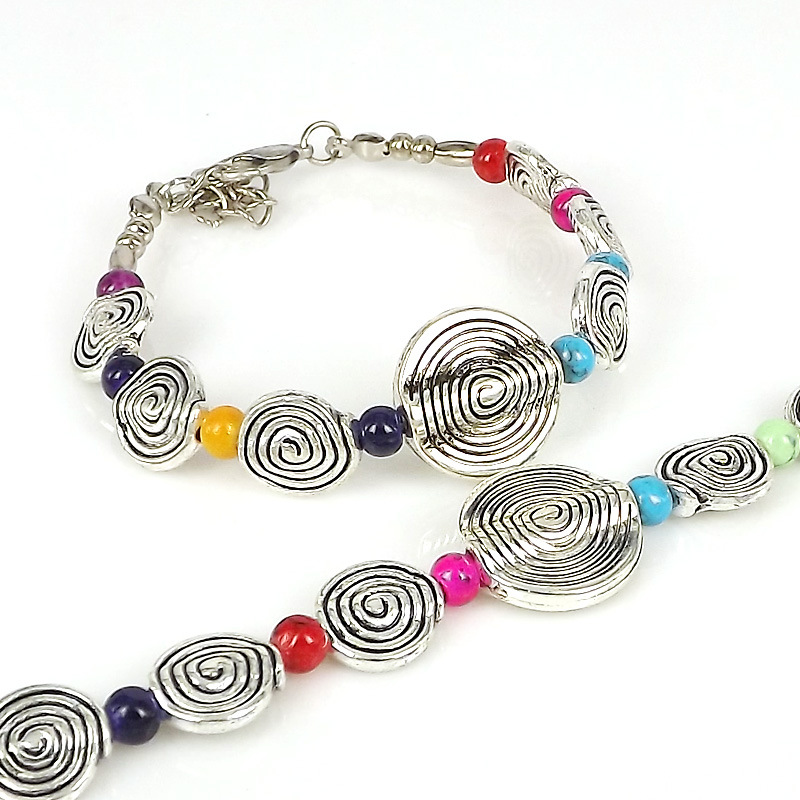 古银配饰西藏尼泊尔饰品异域风情女士手链苗银手链民族风串珠手链详情4