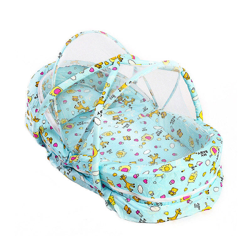 跨境爆款婴儿蚊帐新款宝宝折叠式带棉垫蚊帐床儿童卡通防蚊床批发详情33