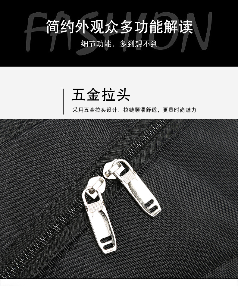 A versatile Oxford cloth student backpack for both men and women, a large-capacity business commuting computer bag for outdoor travel pic 9