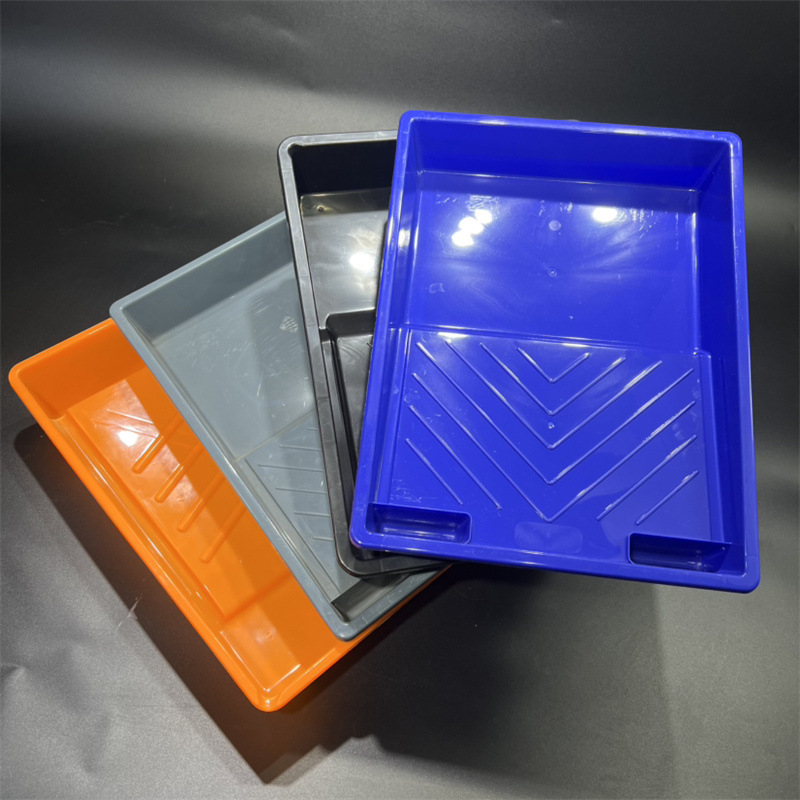 9-inch blue paint latex paint tray, thickened plastic tray, large-capacity wall painting wonder, roller painting tray pic 15